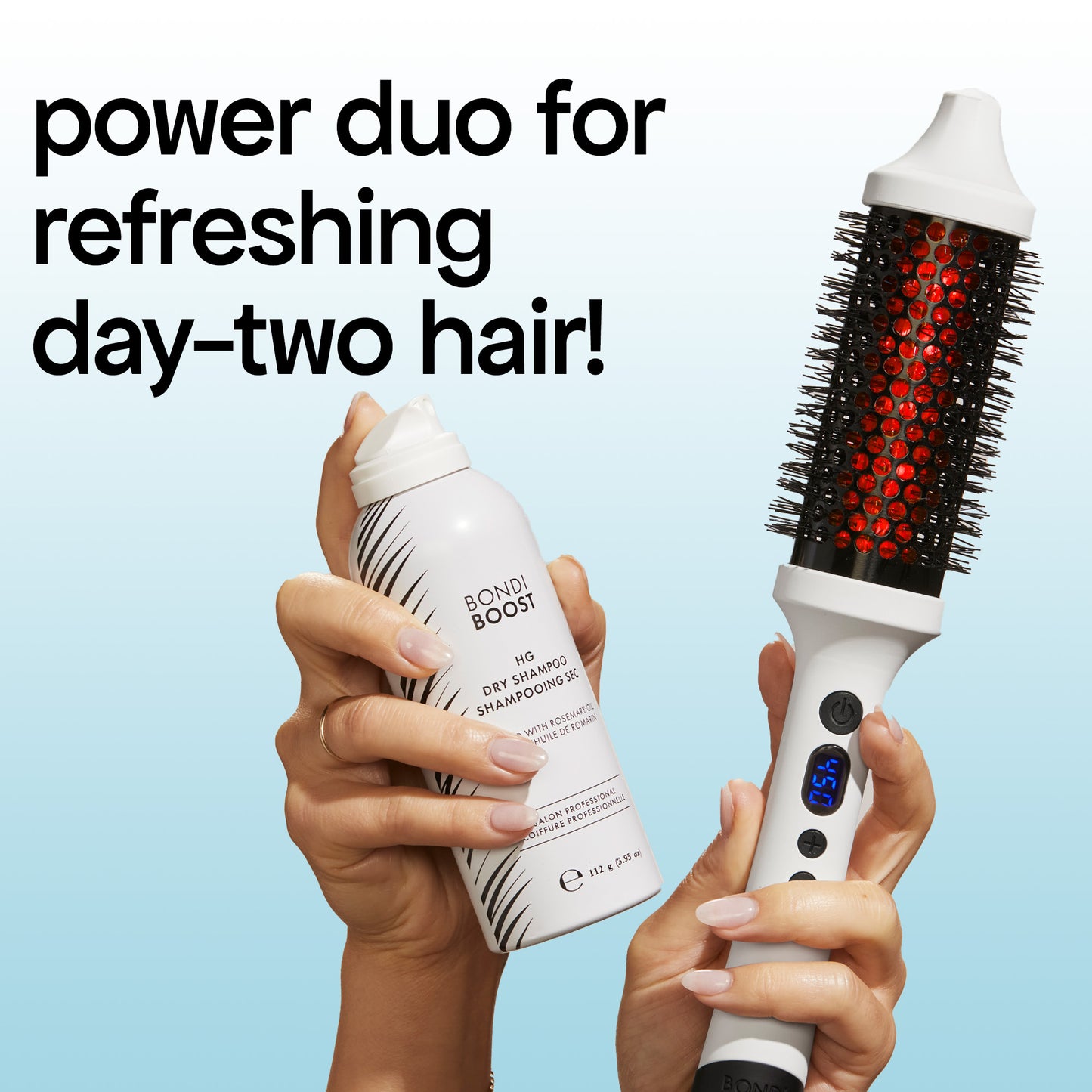 power duo - dry shampoo and infrared brush