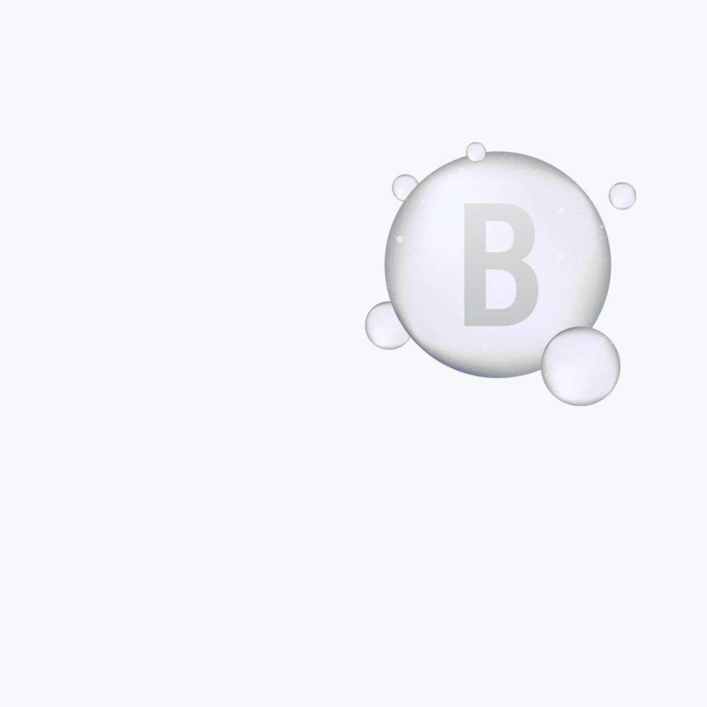 White circular object with a letter 'B' on a white background