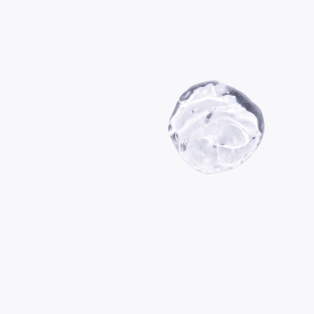 Clear crystal object on a white background