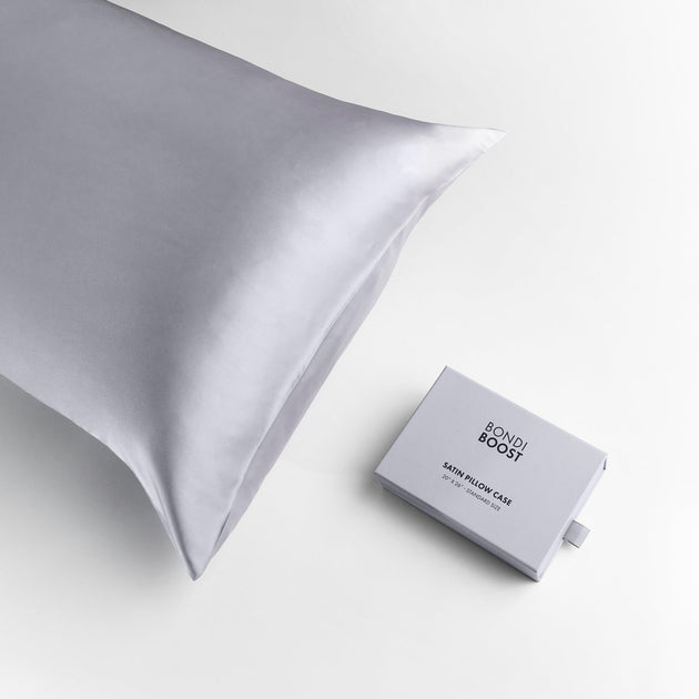 Grey Satin Pillowcase STANDARD BondiBoost