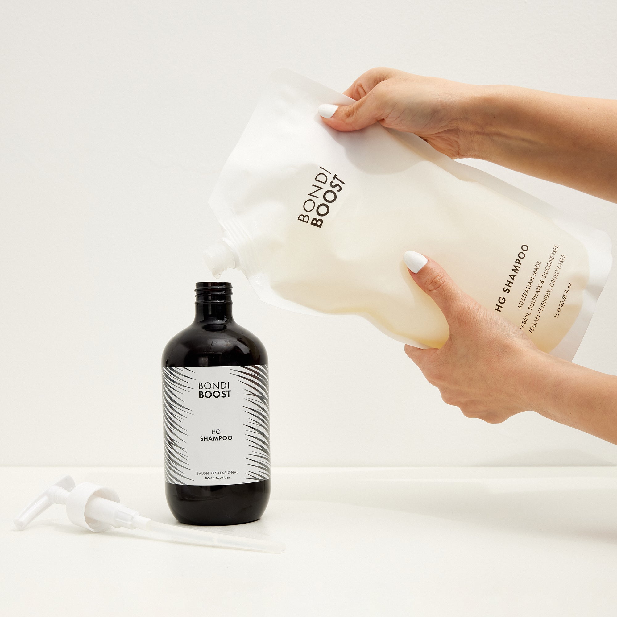 HG Refill Shampoo In Action