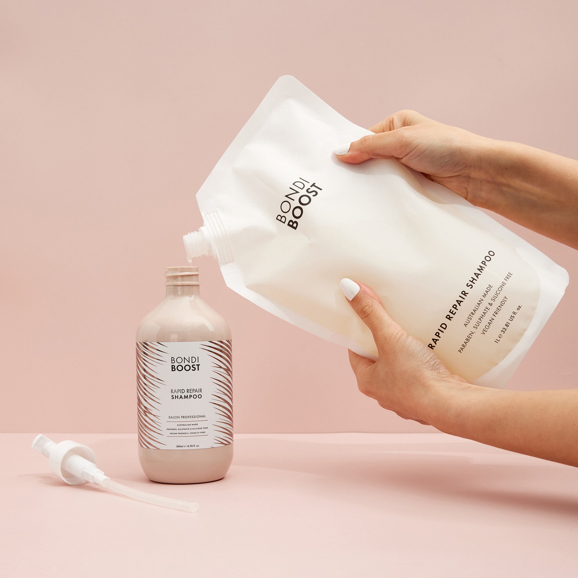 Rapid Repair Shampoo Refill In Action