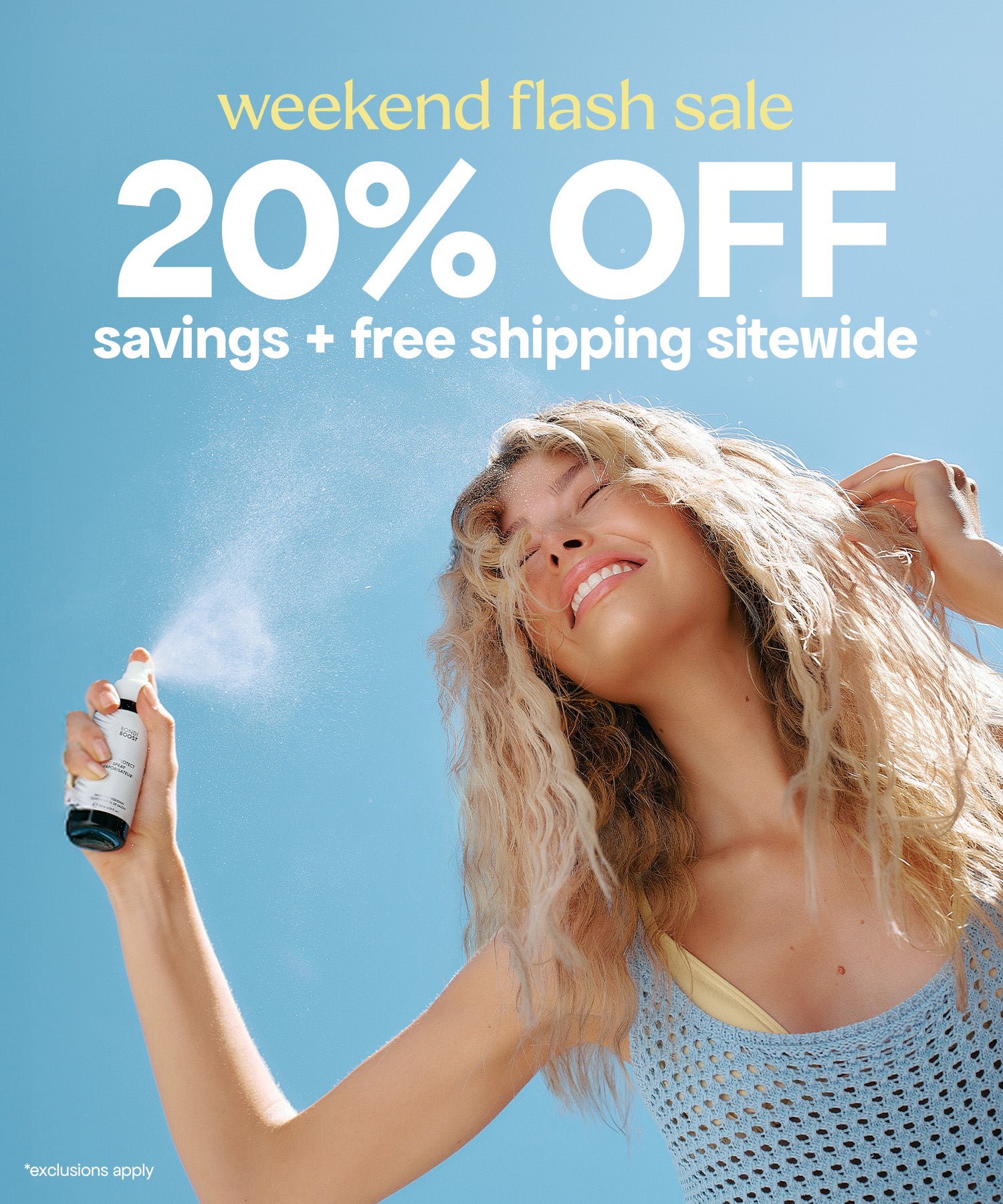 weekend flash sale 20% 