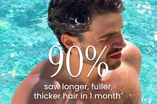 90% saw longer, fuller, thicker hair in 1 month