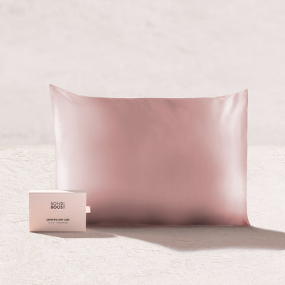 BLUSH SATIN PILLOWCASE- STANDARD