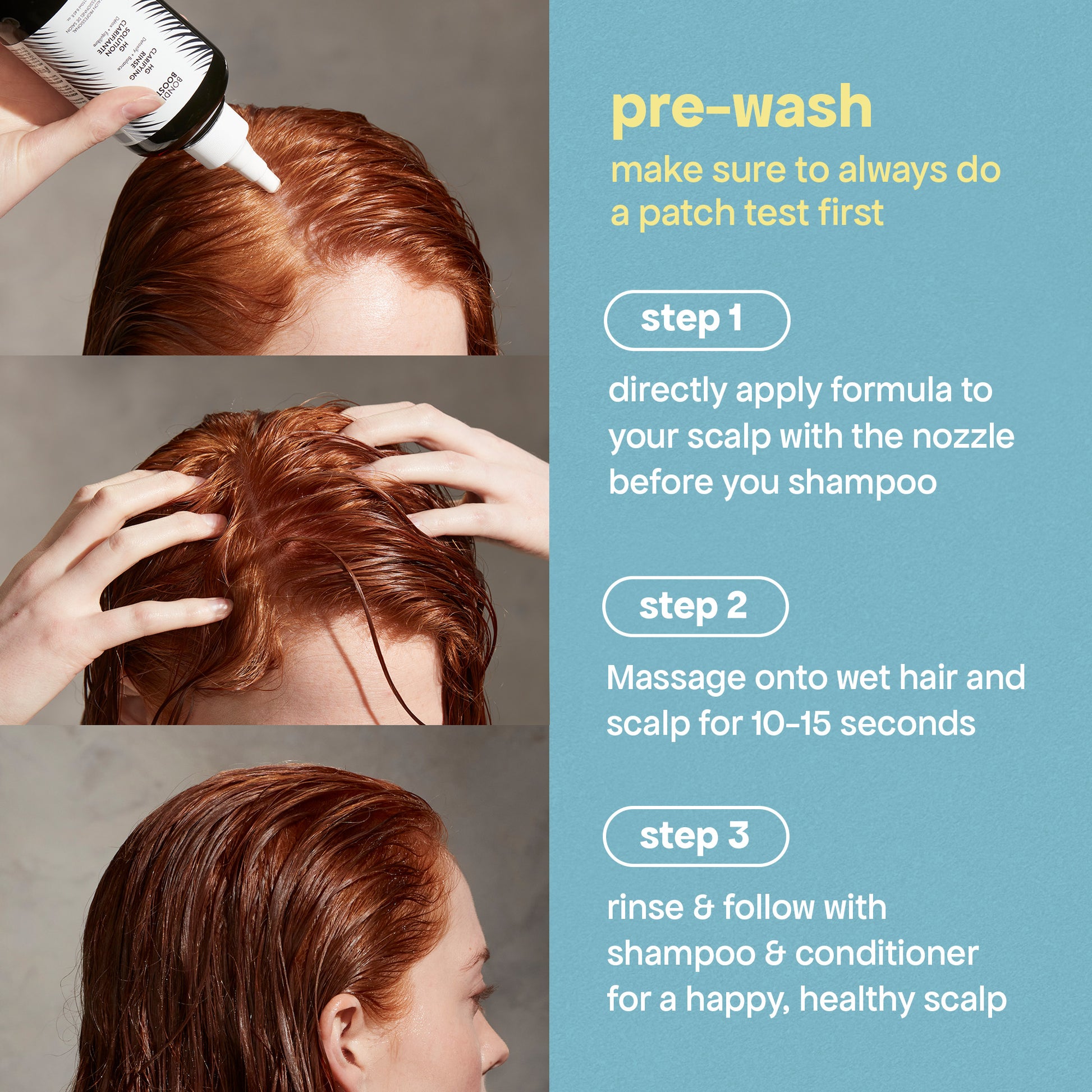 steps for the rinse 