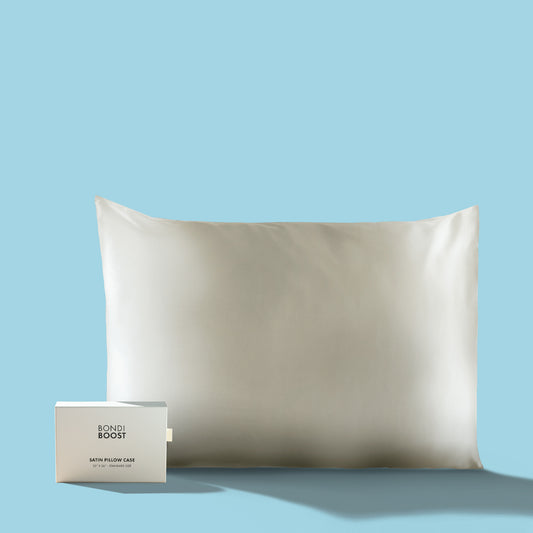 IVORY SATIN PILLOWCASE- STANDARD