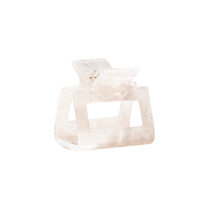 SHELL CLAW CLIP MINI- WHITE