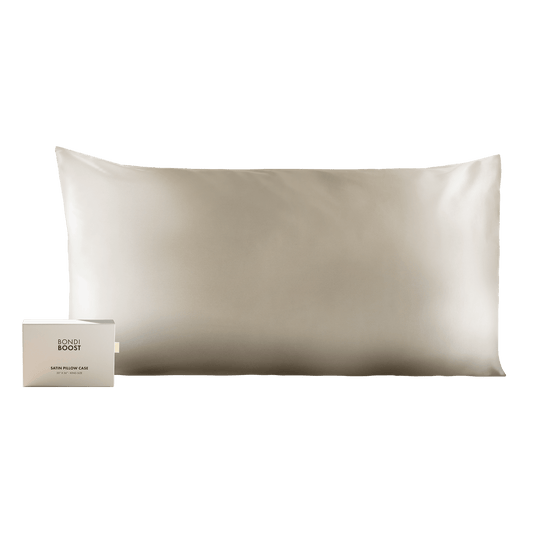 IVORY SATIN PILLOWCASE- KING
