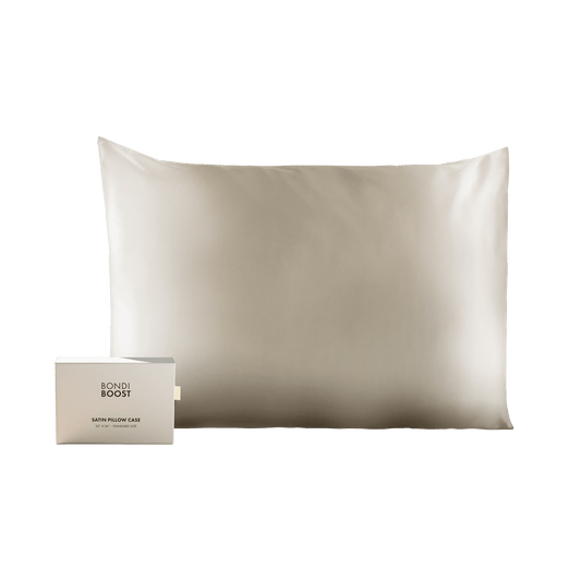 IVORY SATIN PILLOWCASE- STANDARD