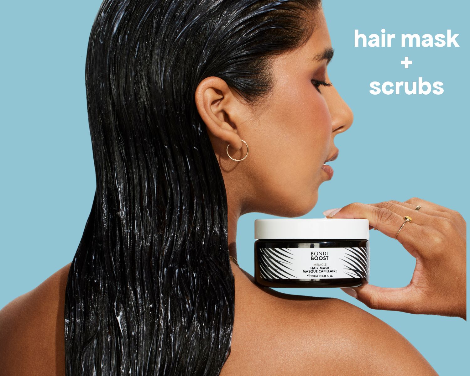 hair mask and scrubs