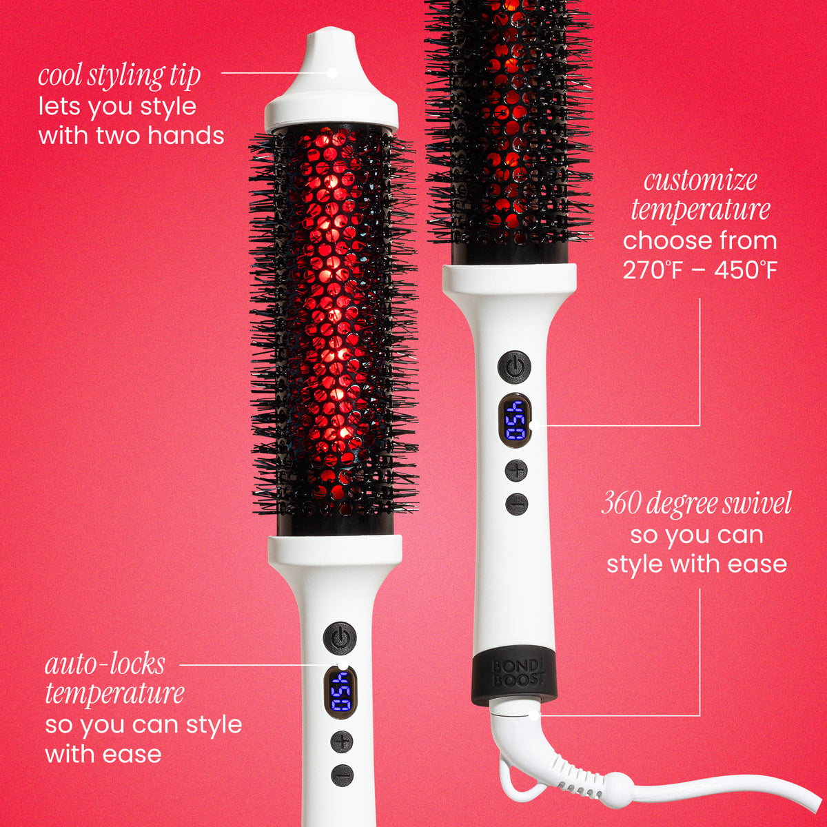 LONG BARREL INFRARED THERMAL BOUNCE BRUSH Bondi Boost