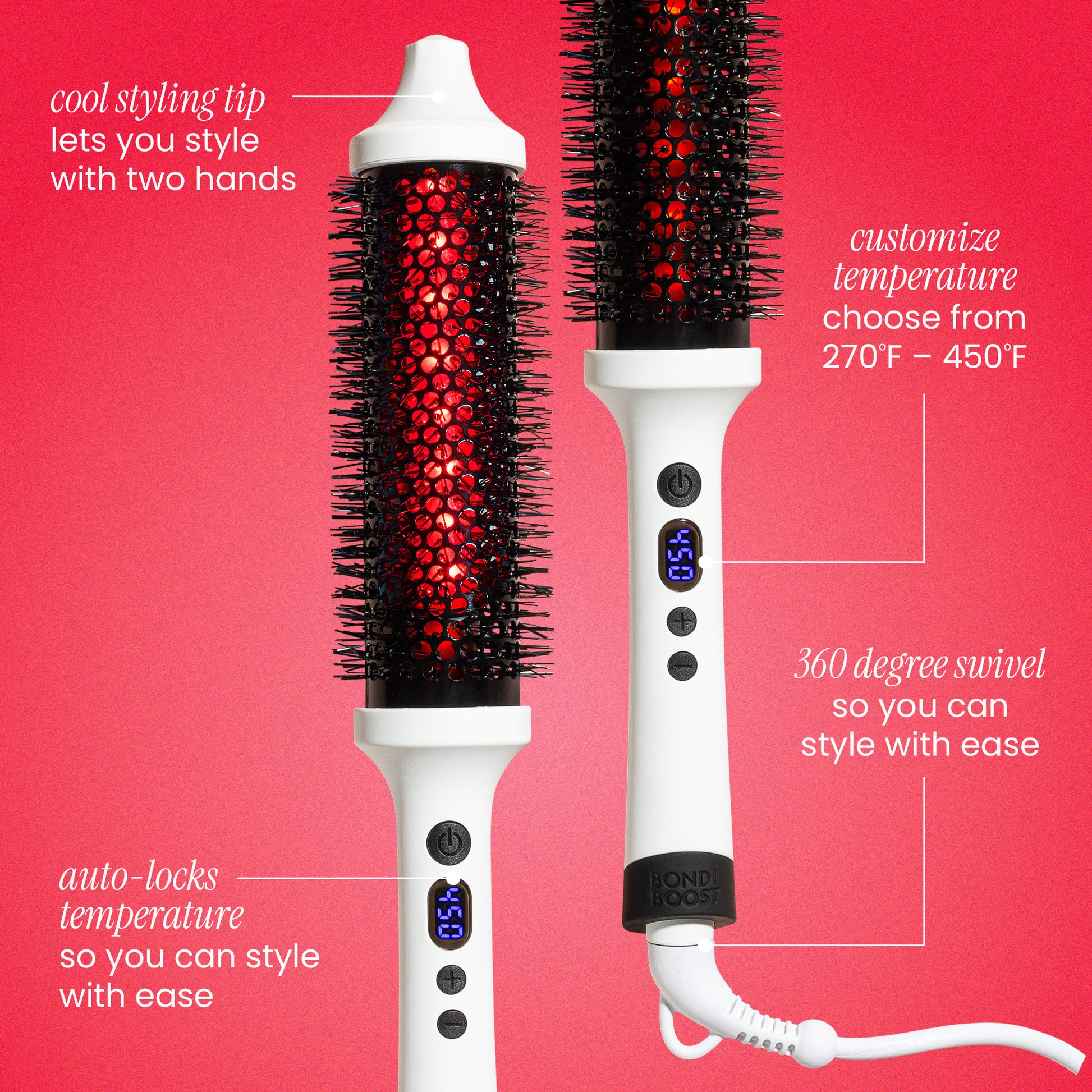 LONG BARREL INFRARED THERMAL BOUNCE BRUSH Bondi Boost
