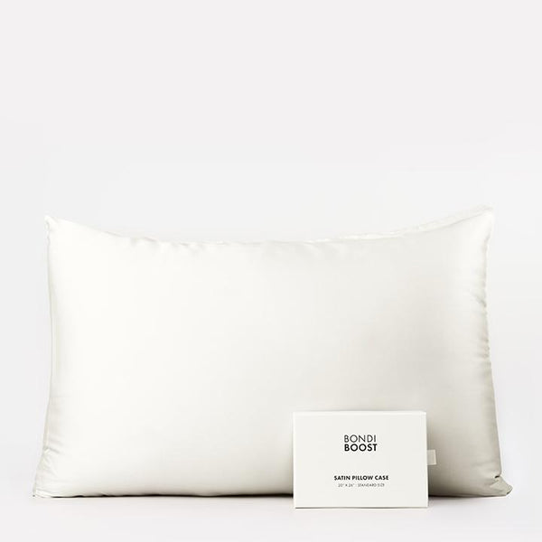 Ivory Satin Pillowcase - STANDARD
