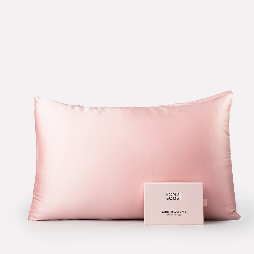 Blush Satin Pillowcase KING BondiBoost